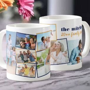 Fotosamling i familjen - Lägg till 7 foton och An Kaffemugg