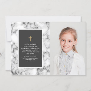 Fotosamtalet i Modern Marble Guld Kor Tack Kort