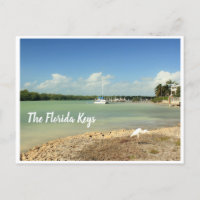 Fotoscenen Florida Nycklar med båt och fågel