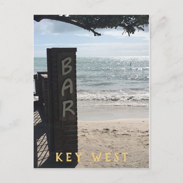 Fotoscenen Nyckel Väster Beach och Pub Vykort (Framsida)