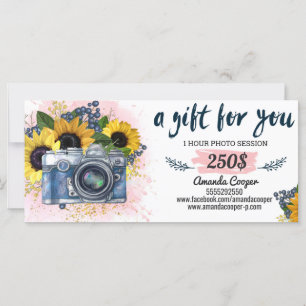 Fotosessionens presentkort Fotography Gift-certifi