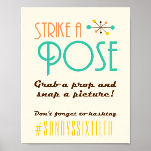 Fotosignatur för modern födelsedagstest i mitten a poster