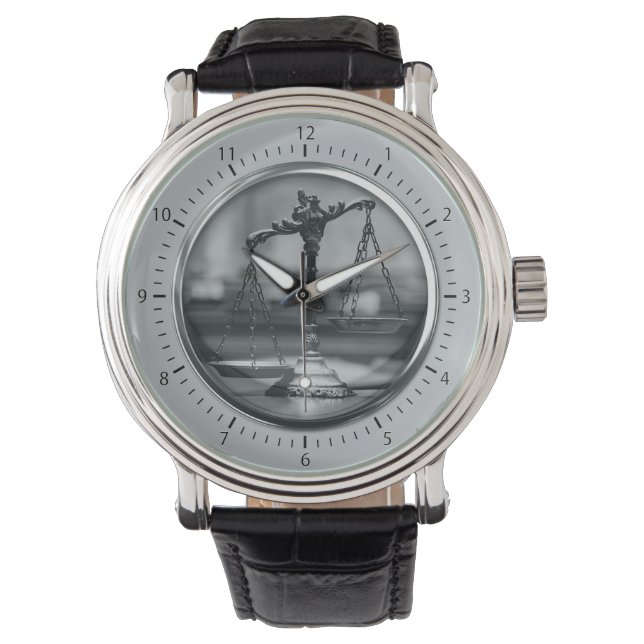 Fotoskalor för rättvisa | Advokater Armbandsur (Framsida)