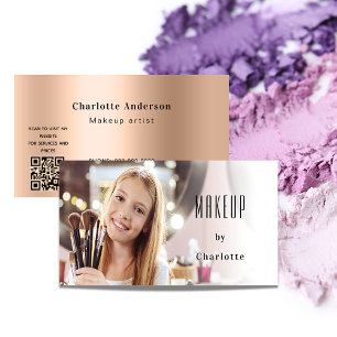 Fotoskönhet hos makeup-artist QR-kod Visitkort