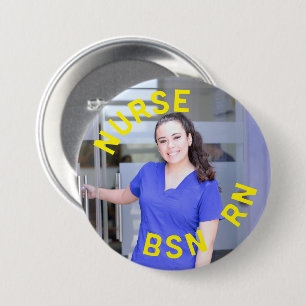 fotosköterska, bsn rn rn 3 tums cirkel knapp