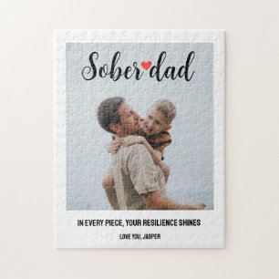 Fotoskript för Sober Support Pappa Gift Anpassning Pussel