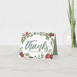 Fotoskriptet Burgundy Modern Pomegranate Bröllop Anteckningskort