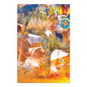 Fotoskrivare för Native American RAINBOW WARRIOR S Fototryck