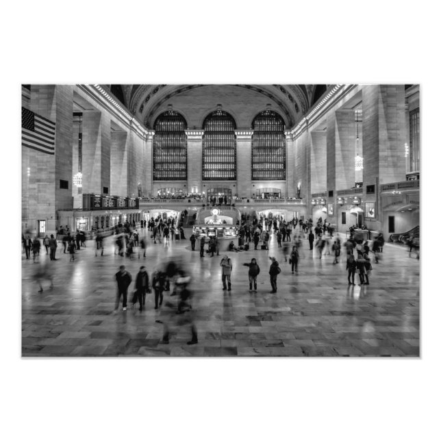 Fotoskrivare i New York City Grand Central Station Fototryck (Framsidan)