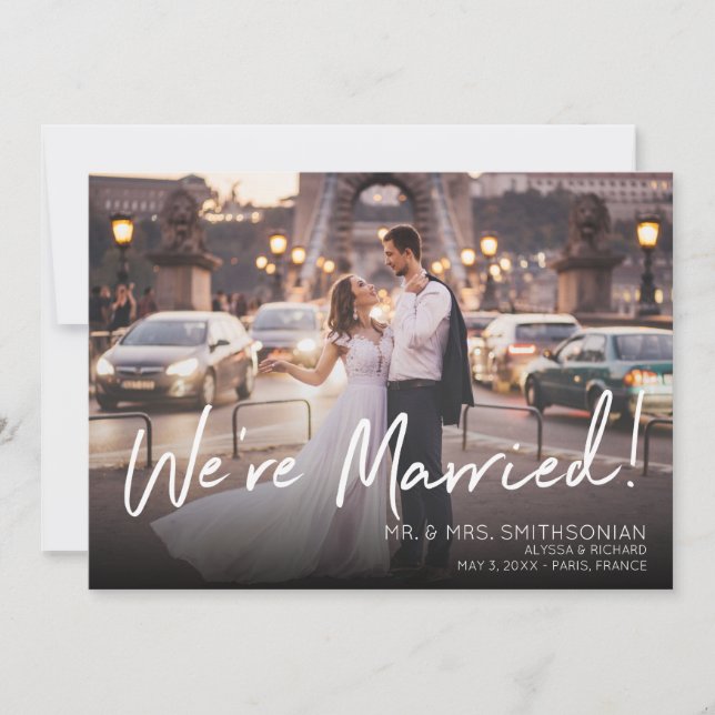 Fotoskrivning V2 Bröllop och mottagningsmeddelande Inbjudningar (Framsida)