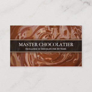 Fotosmält choklad, chokladfärgat Affärskort Visitkort