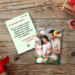 Fotosött och Lycklig-kort för god jul-familjen Julkort