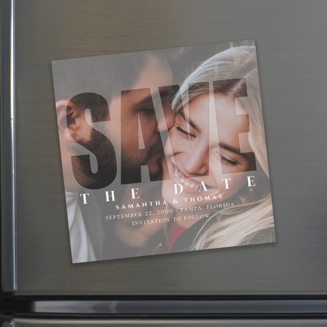 Fotospara datummodern typografi Magnetisk (Skapare uppladdad)