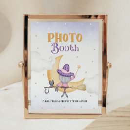 Fotostartyt för Halloween Cute Witch Birthday Phot Poster