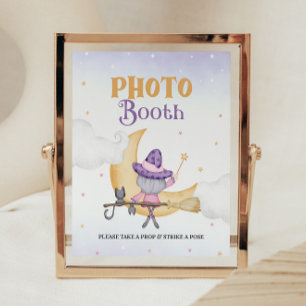 Fotostartyt för Halloween Cute Witch Birthday Phot Poster