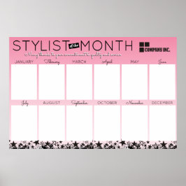 Fotostilist-anställd för månadsigenkänning poster