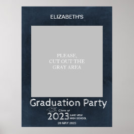 Fotostöd för Chalkboard High School Photo Studente Poster