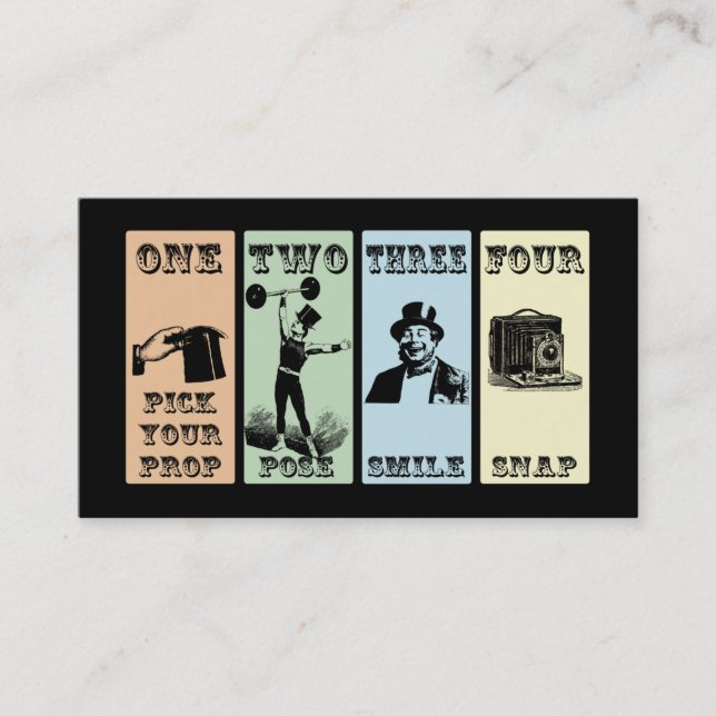 Fotostöttan undertecknar visitkort (Framsida)