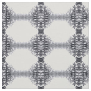 Fotostrukturering av Träd och Hexagons i Snö Tyg
