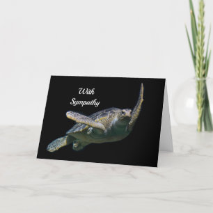 Fotosympati för Turtle Swimming Sea Photo Sympathy Kort