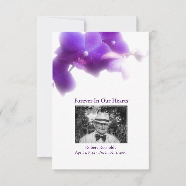 Fotosympati - Tack för begravningsBlommigt Kort (Framsida)