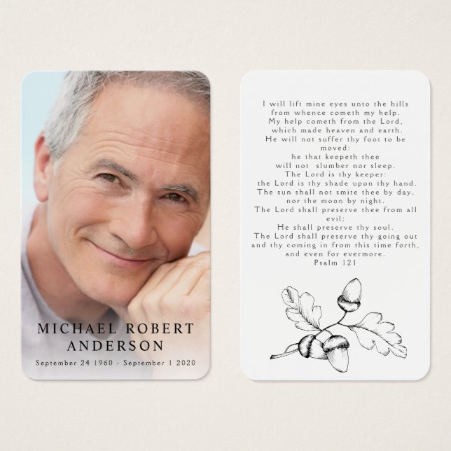 Fotosympati - vanligt minnesbetal visitkort (Framsida & baksida)