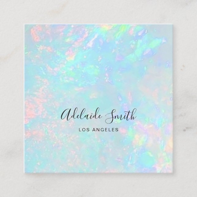 fotot av optisk mineralsten fyrkantigt visitkort (Framsida)