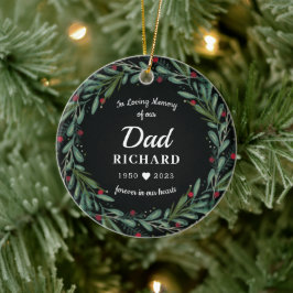 Fotot Bakåt av den främre Pappan av andningsutandn Julgransprydnad Keramik