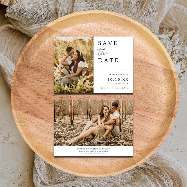 Fotot Calligraphy Bröllop spara datum Card Spara Datumet (Skapare uppladdad)