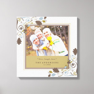 Fotot Canvas Art i höstfamiljen Höst löv