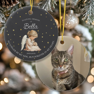 Fotot Cat Pet Memorial Julgransprydnad Keramik
