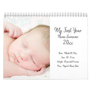Fotot för DIY baby första året nya föräldrar Kalender