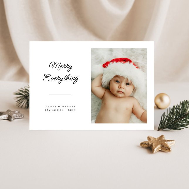 Fotot för handskrivet skript Merry Allt Baby Julkort (Skapare uppladdad)