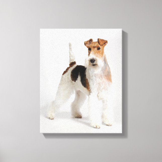 Fotot för trådfox Terrier-Hund Canvastryck (Framsida)