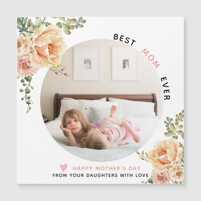 Fotot Peach-blommor Best Mamma AldriMors dag (Framsida)
