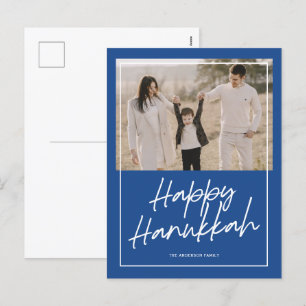 Fotot Postcar för det moderna skriptet Lycklig Han Helg Vykort