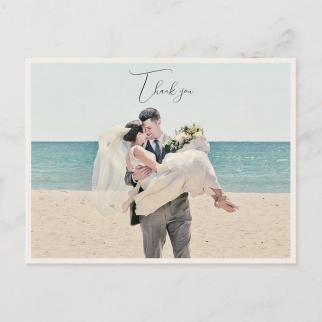 Fototack för Coastal bröllop Vykort (Framsida)