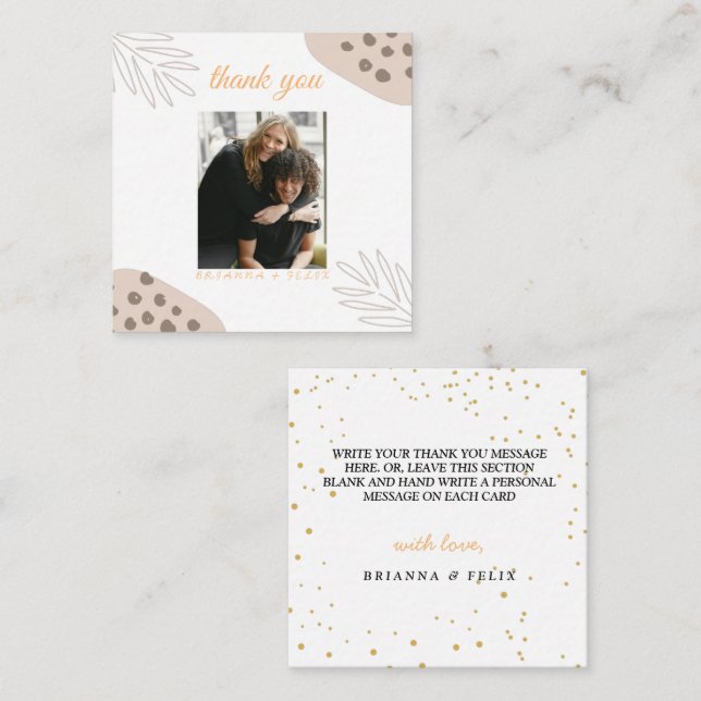 Fototack för Hösten Rustic Burgundy Calligraphy Anteckningskort (Fram/baksida)