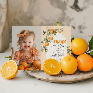 Fototacket för födelsedagsfesten Little Cutie citr Inbjudningar