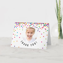 Fototackkort | Rainbow Birthday Confetti Kort