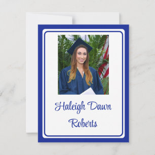 Fototak och diplomat, Royal Blue Studenten Inbjudningar