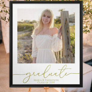 Fototecken för guld Studenten Personlig Poster