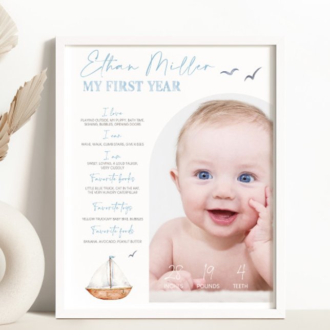 Fototecken för segelbåt - milstolpe poster (Skapare uppladdad)