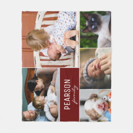 Fototerapi i anpassningsbar-familjen med Mörk Red- Fleecefilt