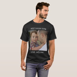 Fototext för Anpassningsbarna Best pappa Fars dag T Shirt