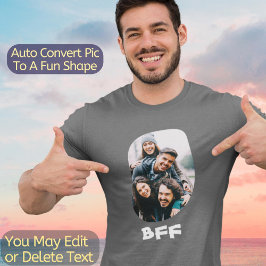 Fototext för bästa vänner över Besties-Anpassnings T Shirt