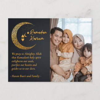 Fototext för Personligen Ramadan Kareem Måne Helg Vykort
