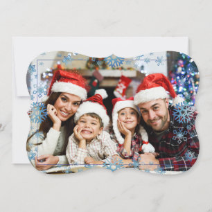 Fototext i fullt Front på Finare-klippfoto i bak Julkort