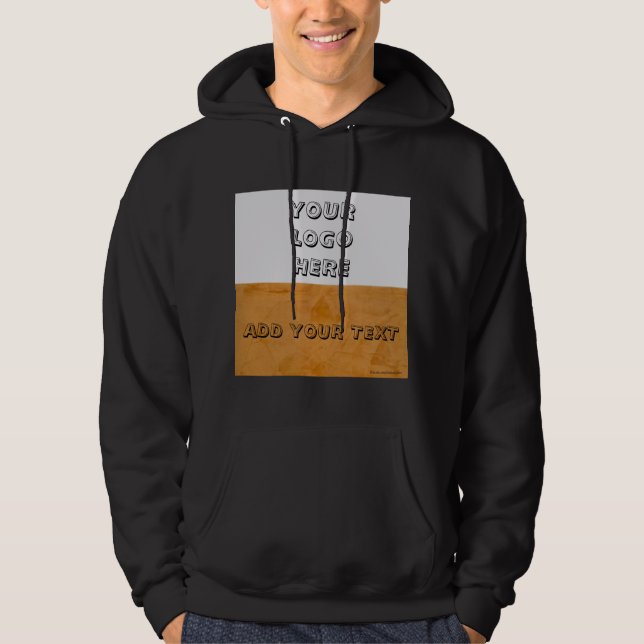 Fototext Logotyp med fet grafik Hoodie (Framsida)