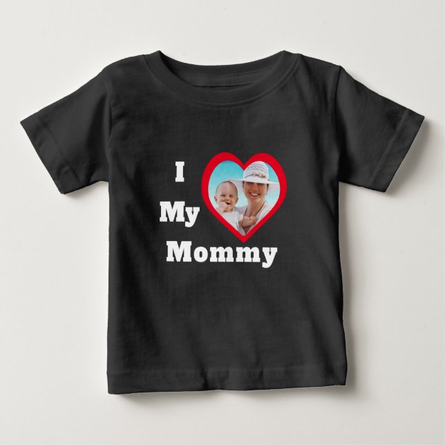 Fototext valentines day Mammor I Kärlek mitt Mamma T Shirt (Framsida)
